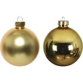 Kaemingk 16 Christbaumkugeln Glas 8cm Gold