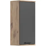 xonox Badmöbel Wandschrank Badschrank Hängeschrank Badezimmer 1 Tür Nox Eiche Dekor
