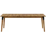 VCM Gartentisch 100 x 75 x 210 cm Braun