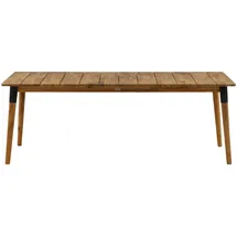 VCM Gartentisch 100 x 75 x 210 cm Braun