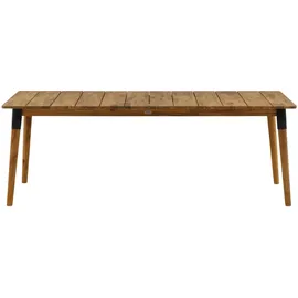 VCM Gartentisch 100 x 75 x 210 cm Braun