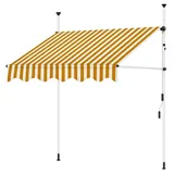 MuCoLa Markise - 200 x 120 cm / Weiß und Orange