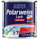 SCHÖNER WOHNEN-Farbe Mix Weißlack Polarweiß zum Mischen lassen  (Basismischfarbe 1, Seidenmatt, 375 ml)