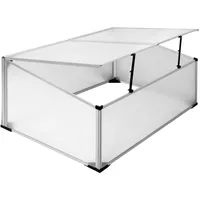 ECD Germany Frühbeet Gewächshaus Alu Transparent HKP 0 mm 0,6 m2