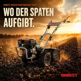 onbest T4150 5,6 PS Benzin-Motorhacke 53 cm Arbeitsbreite 35 cm Arbeitstiefe 12 Hackmesser