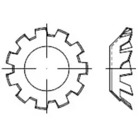 Industrial Quality Supplies DIN 6797 Zahnscheibe, FST galZn V