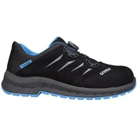 Uvex Halbschuh schwarz/blau uvex 2 trend, S1P BOA, EU-Schuhgröße: 44