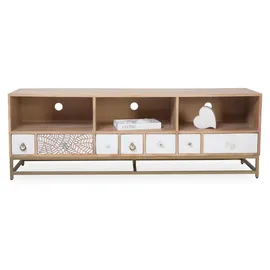 Sansibar AMRUM TV-Lowboard 160x55x40 cm Braun Metall