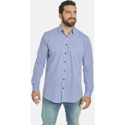 Langarmhemd JAN VANDERSTORM "Doppelpack Hemd ULFE", Herren, Gr. XL, blau (hellblau weiß), Langarm, Hemden, in zwei Farben