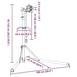 vidaXL Fahrrad-Montageständer Klappbar Verstellbar 92-152 cm Rot Stahl