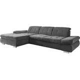 die planbar Eckcouch Polyester L-Form 3-Sitzer Grau