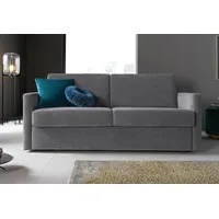 Schlafsofa PLACES OF STYLE "GOLDPOINT 182cm, Dauerschläfer, Liegefläche 140/200 cm", grau (anthrazit), B:182cm H:85cm T:100cm, Samtoptik (100% Polyester), Struktur (100% Polyester), Sofas, 3-Sitzer mit Dauerschläfer-Funktion, Bonell-Federkernmatratze