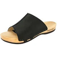 woody Damen Anja Clog Pantolette, Nero, 42 EU
