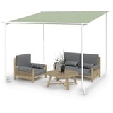 Blumfeldt Nantes Pavillon Gazebo Sonnendach 3x3m Polyester Stahlrahmen UV50+ Bodenrollen