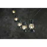 Konstsmide 4128-900 LED Sturmlaternen Lichterkette 8 grüne Sturmlaternen 8 warm weiße Dioden / 24V Außentrafo / transparentes Kabel / grün