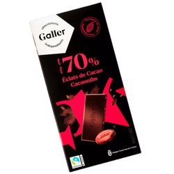 Schokoladentafel Galler Dark Cocoa Nibs 80 g