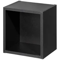 [en.casa] Badezimmer Regal Skelbolu 27x25x21 cm Schwarz [en.casa]