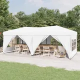 vidaXL Partyzelt Faltbar mit Seitenwänden Weiß 3 x 6 m