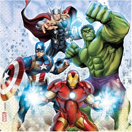 Procos - Papierservietten FSC Marvel Avengers Infinity Stones (33 x 33 cm, Doppeltuch), 20 Stück, mehrfarbig, 93873, Mittel
