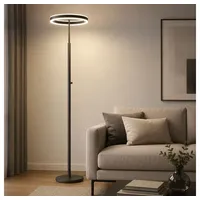 GLOBO Stehlampe 179 cm Leselampe Aluminium Metall schwarz