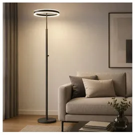 GLOBO Stehlampe 179 cm Leselampe Aluminium Metall schwarz
