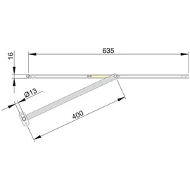 ATHMER Türöffnungsbegrenzer Grau 64 cm