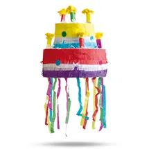 Party Factory Piñata Geburtstagstorte zum Befüllen – aufhängen Motiv Geburtstagskuchen für Jungen & Mädchen, Party Deko, 29 x 29 x 31 cm
