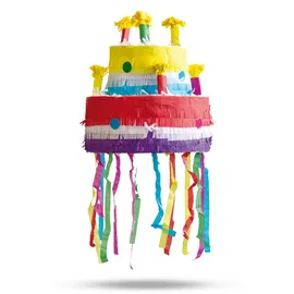 Party Factory Piñata Geburtstagstorte zum Befüllen – aufhängen Motiv Geburtstagskuchen für Jungen & Mädchen, Party Deko, 29 x 29 x 31 cm