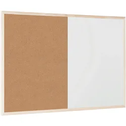 Bi-Office Budget Nicht-Magnetische Kombitafel mit Holzrahmen 60x40cm