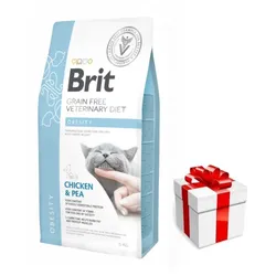 Brit gf veterinärmedizinische Diäten Katze Fettleibigkeit 5kg + Überraschung für den Hund