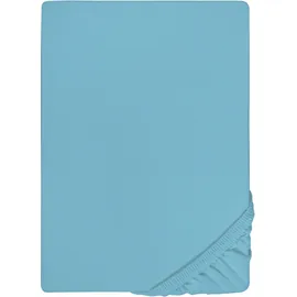 biberna 0077866 Jersey-Elastic 90 x 190 - 100 x 220 cm türkis