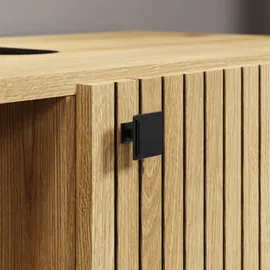 trendteam PureBliss Hochschrank 40 x 186 x 31 cm Schwarz Holz