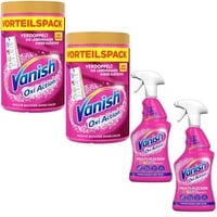 Vanish Oxi Action Set für Bunte Wäsche - 2 x 750ml Multi-Flecken Vorwaschspray &