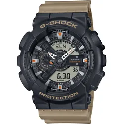 Chronograph CASIO G-SHOCK Armbanduhren hellbraun Herren Quarzuhr, Armbanduhr, Herrenuhr, digital,Resinband,20 bar Wasserdichte