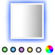 vidaXL LED-Badspiegel Weiß 40x8,5x37 cm Spanplatte