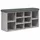 vidaXL Schuhbank 102 x 50 x 32 cm grau / grau