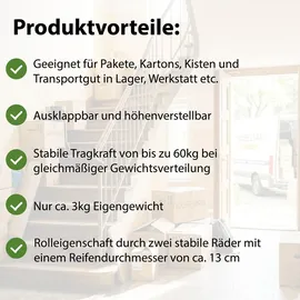 Trutzholm Sackkarre klappbar höhenverstellbar 60 kg