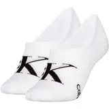 stichd b.v. Calvin Klein Damen Füßlinge High Cut Monogram 2er Pack - weiß - 39|40|41|42