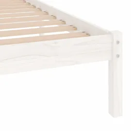vidaXL Massivholzbett 100 x 200 cm Weiß