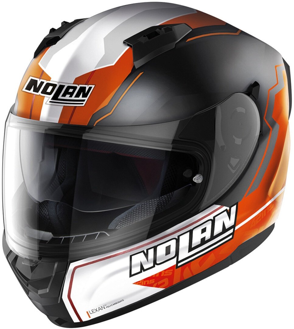 Nolan N60-6 Gemini Replica A. Rins Helm, schwarz-orange, Größe M für Männer