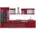 Vicco Küchenzeile R-Line 350 cm Rot Hochglanz/Weiß