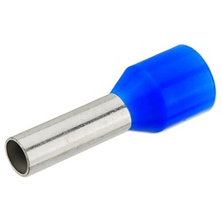 Aderendhülsen blau isoliert - 2,5 mm2 - 8 x 14 mm - nach DIN 46228/4 - Beutel 100 Stück