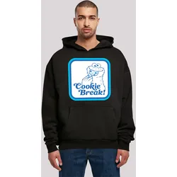 Kapuzenpullover F4NT4STIC "Sesamstraße Cookie Bracke", Herren, Gr. XL, schwarz, Obermaterial: 100% Baumwolle, casual, oversize, Langarm, Pullover, Premium Qualität, Weihnachts-Kollection