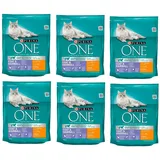 PURINA ONE COAT & HAIRBALL Trockenfutter Huhn und Vollkorn adulte Katzen 6x800g