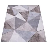 KADIMA DESIGN Teppich Geometrisch Wohnzimmer schmutzabweisend Teppich Kurzflor, Rechteckig, Höhe: 13 mm, Florhöhe: 9 mm, Polypropylen, 160x220, Braun-Beige beige|braun Rechteckig | 160 cm x 220 cm x 13 mm