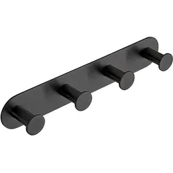 Brillantbad BEASY Hakenleiste Edelstahl Schwarz 31x255x45 mm für Bad & Küche >> zum Kleben