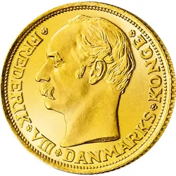 Die einzige 10-Kronen-Goldmünze von Friedrich VIII. von Dänemark!