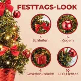 CASARIA Weihnachtsbaum künstlich 36cm Timer
