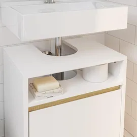SoBuy Waschbeckenunterschrank BZR222-W