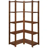 Eckregal Holzregal Kellerregal Lagerregal Bücherregal 5 Bö.170x85x38/ B-20*BRAUN